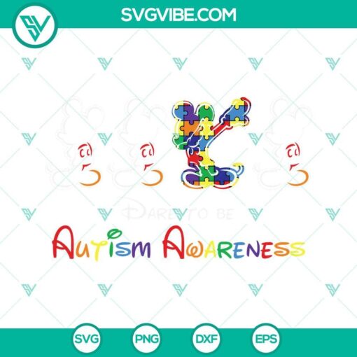 dare to be autism awareness mickey mouse svg autism awareness shirt svg mickey puzzle piece svg disney autism shirt svg 8 mockup