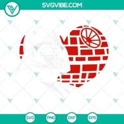 Movies, SVG Files, Valentine's Day, Darth Vader In Heart With Death Star SVG 4