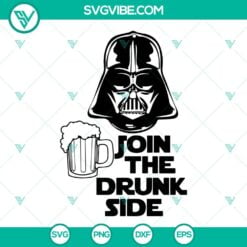 Movies, SVG Files, Darth Vader Join The Drunk Side SVG Images PNG DXF EPS 5