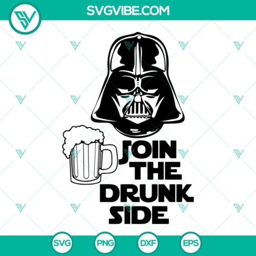 darth vader join the drunk side svg png dxf eps cricut silhouette 6 mockup