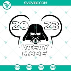 Disney, Movies, SVG Files, Darth Vader Mickey Minnie Ears Vacay Mode 2023 SVG 18