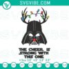Darth Vader Rudolph Christmas embroidery file with Star Wars Xmas pattern, festive and unique holiday design for crafting.
