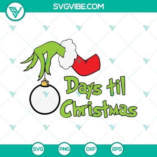 days til christmas svg christmas countdown svg png eps dxf cut files 6 mockup