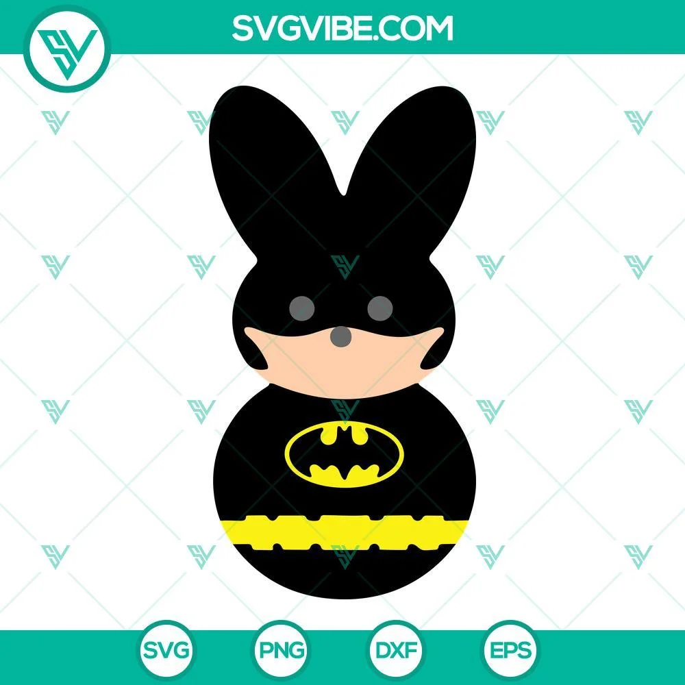 Easter, SVG Files, Dc Superheroes Peeps SVG Images Bundle, Cute Bunny Easter 9