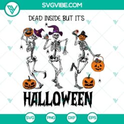 Spooky Halloween SVG with dancing skeletons, perfect for Halloween designs.