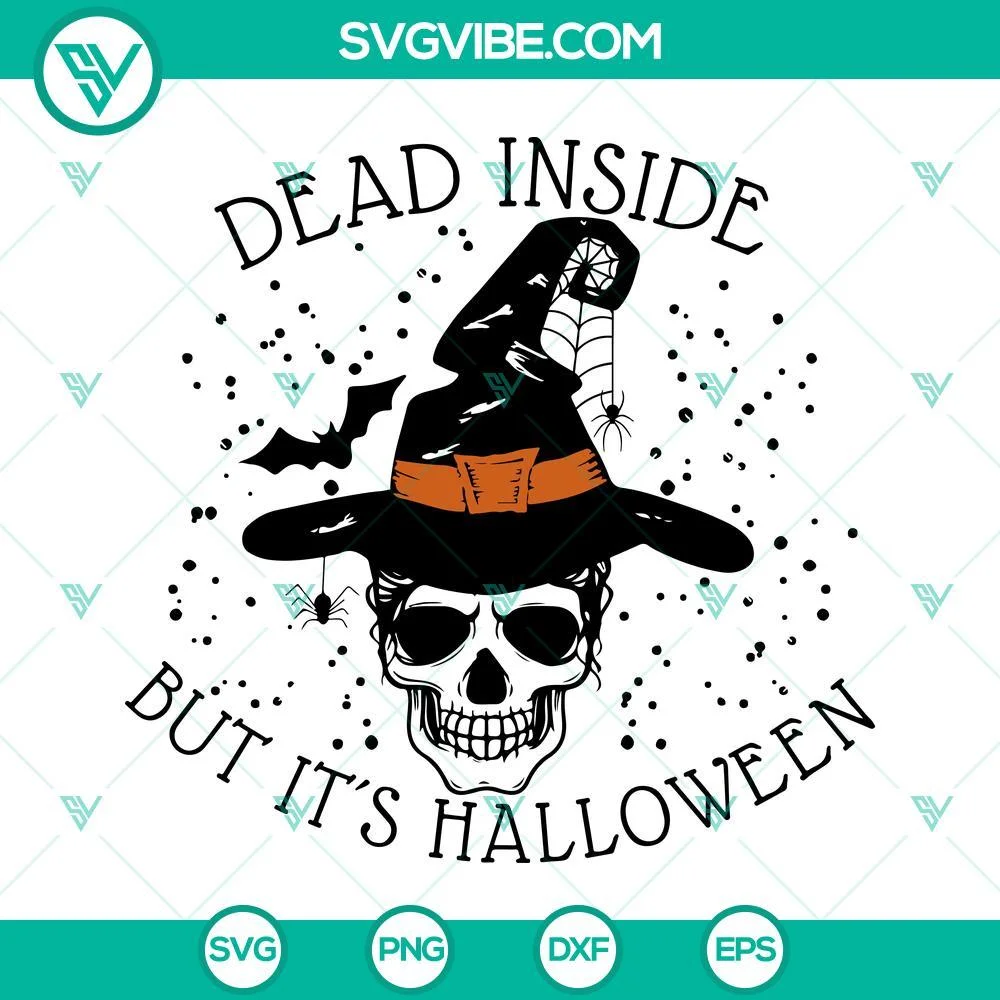 Halloween, Skull, SVG Files, Dead Inside But It’s Halloween SVG Image, Skull 1