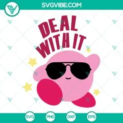 Cartoons, SVG Files, Deal With It Kirby SVG Files, Kirby Thug Life SVG Files, 2