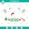 Funny "Dear Santa Sorry For All The F-bombs 2022 Was Crazy" SVG file design with holiday and humor elements for Christmas.