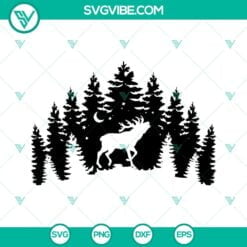 Hunting, SVG Files, Deer In The Forest SVG Files, Deer Silhouette SVG Files, 2