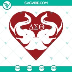 Delta Sigma Theta Elephant Heart SVG Image with 1913 AEO Elephant design for SVG download, in PNG format.