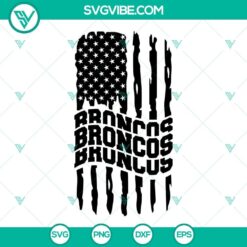 Denver Broncos American Flag SVG File, Broncos Football SVG File PNG DXF 2
