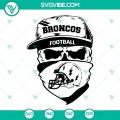 Football, Sports, SVG Files, Broncos Football Half Player SVG Download, Broncos 4