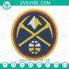 Denver Nuggets NBA team logo embroidery design with machine pattern.