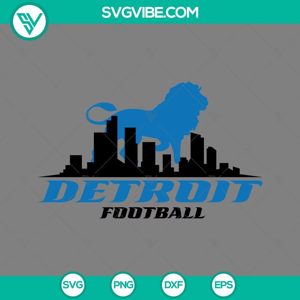 Football, Sports, SVG Files, Detroit Lions Football SVG File, Detroit Michigan 1