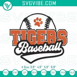 Detroit Tigers baseball embroidery file with MLB design pattern, perfect for sports fans and DIY crafting projects.