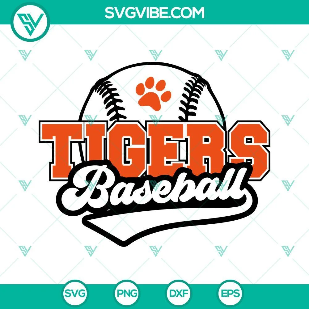 Sports, SVG Files, Detroit Tigers Baseball SVG Image, Tigers Baseball Logo SVG 1