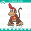 Diddy Kong gaming character embroidery design file, perfect for gamers' projects.