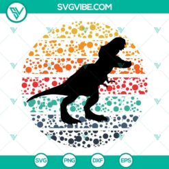 Dinosaur Dot Day SVG Image, Polka Dot T Rex Dinosaur SVG File, International