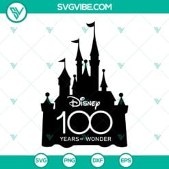 Disney, SVG Files, Disney 100 Years Of Wonder Castle SVG File, Disney World SVG 18