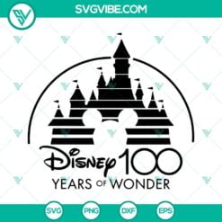 Disney, SVG Files, 100 Years Of Wonder Mickey Minnie SVG Files, Disneyland 4