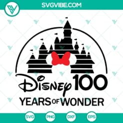 Disney, SVG Files, Disney 100 Years Of Wonder SVG Download, Disney 100th 5