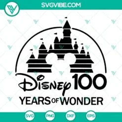 disney 100 years of wonder svg disney 100th anniversary svg mickey minnie magical castle svg png dxf eps 5 mockup 5