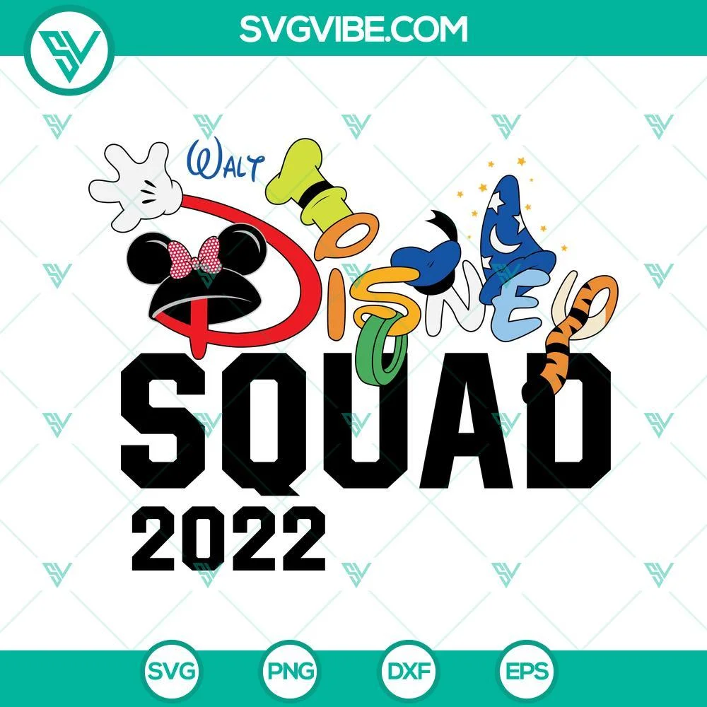 Disney, SVG Files, Disney 2022 Squad SVG Image, Disney 2022 SVG Files, Disney 1