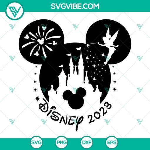 disney 2023 mickey head svg tinker bell castle svg disneyland svg png dxf eps 4 mockup