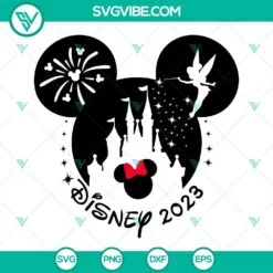 Disney, SVG Files, Disney 2023 Minnie Head SVG Images, Tinker Bell Castle SVG 2