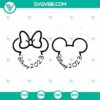 Disney 2023 SVG with Mickey and Minnie Mouse ears design for Family Trip 2023, ideal for t-shirts and vacation themed DIY crafts.