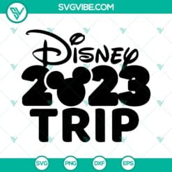 Disney, SVG Files, Disney 2023 Trip Mickey Ears SVG Image, Family Trip SVG 2