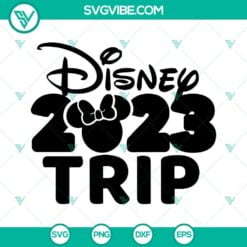 Disney, SVG Files, Disney 2023 Trip Minnie Ears SVG Image, Family Trip SVG File 2