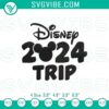 Disney 2024 trip embroidery file featuring Mickey Mouse and family vacation design. Ideal for Disney enthusiasts.