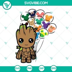 Disney BABY GROOT SVG Images, I&rsquo;m Groot SVG Files, Baby Groot Mickey Balloon