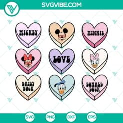 Disney, SVG Files, Valentine's Day, Disney Candy Heart Valentines SVG Files, 19