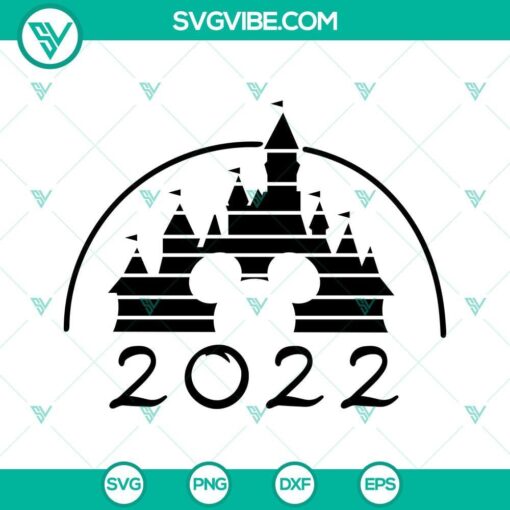 disney castle 2022 svg bundle mickey minnie 2022 svg disney 2022 svg png dxf eps digital download 5 mockup