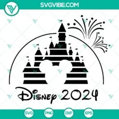 Disney, SVG Files, Disney Castle 2024 SVG File, Family Trip 2024 SVG Files, 8