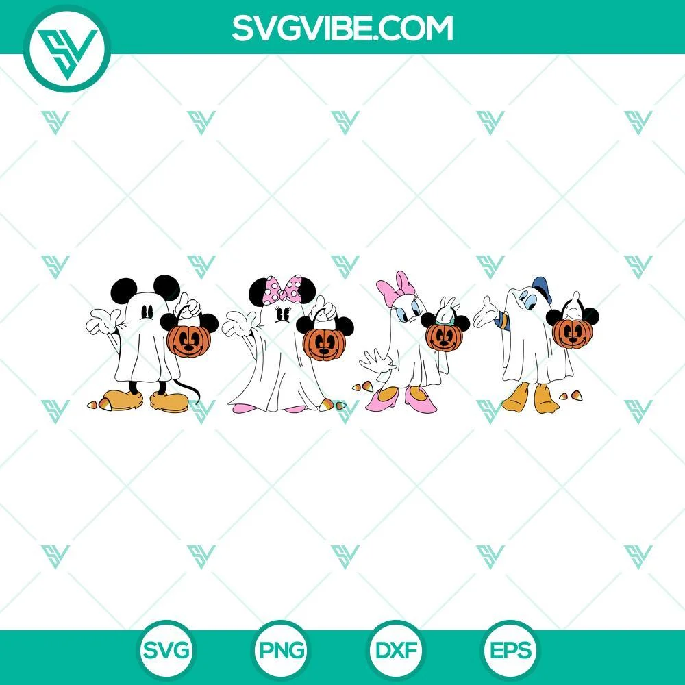 Disney, Halloween, SVG Files, Disney Character Ghost Halloween Costumes SVG 1