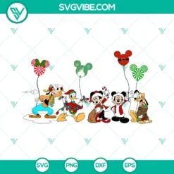 Christmas, Disney, SVG Files, Mickey Mouse And Friends Christmas SVG Image, 3