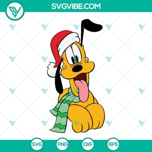 disney characters christmas svg disney family christmas svg mickey donald goofy minnie daisy pluto santa hat svg bundle 10 mockup