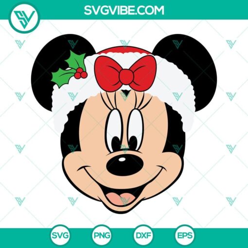 disney characters christmas svg disney family christmas svg mickey donald goofy minnie daisy pluto santa hat svg bundle 7 mockup