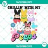 Disney Chillin With My Peeps PNG features Mickey Mouse & Friends in Easter Bunny costumes, ideal for Easter crafts, designs, and projects.