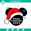 Mickey Mouse Santa hat Christmas SVG for Disney fans, 2023 holiday design.