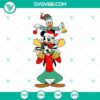 Disney Christmas Mickey Donald Goofy SVG featuring Disney Friends in Santa hats, perfect for holiday crafting projects.