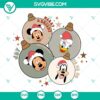 SVG Disney Christmas Ornaments featuring Mickey, Minnie, and Daisy characters, perfect for holiday crafts and decorations.