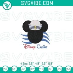 Disney Embroidery Designs, Embroidery Designs, Disney Cruise Mickey Mouse Head 4