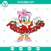 Disney Daisy Duck Merry Christmas SVG design for Cricut in PNG, DXF, EPS formats. Festive Daisy Duck with holiday elements.