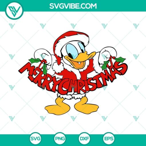 disney donald duck merry christmas svg png dxf eps cricut silhouette clipart 8 mockup