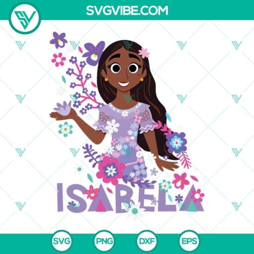 disney encanto isabela madrigal floral svg encanto svg isabela svg encanto isabela svg cricut silhouette 4 mockup