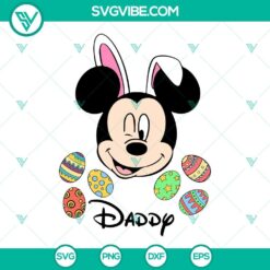 Disney Family Easter Bunny SVG File Bundle, Easter Mouse Ears SVG Files, 5